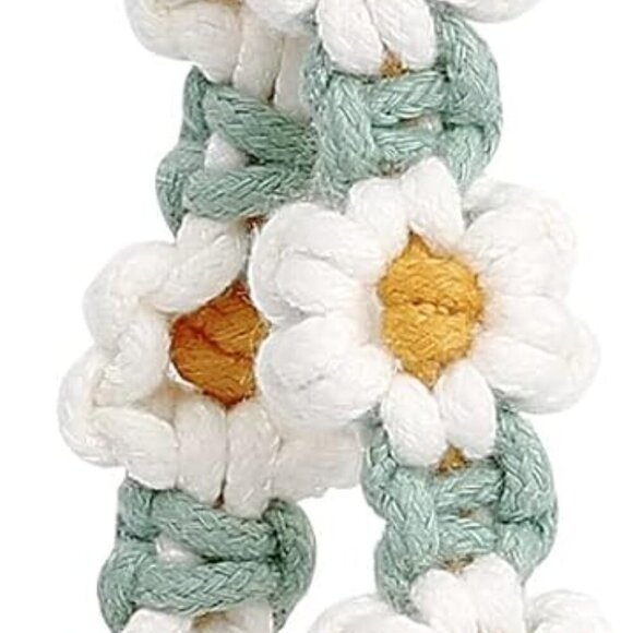 Boho Macrame Keychain Wristlet Keychain Weave Exquisite Keyring Holder Bracelet - Picture 1 of 7